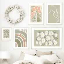 

Abstract Woman Body Leaf Orchid Rose Wall Art Canvas Painting Minimalist Nordic Posters And Prints Wall Pictures For Living Room