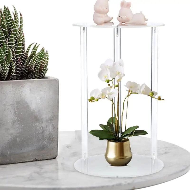 

Table Top Planter Stand Acrylic Indoor Plant Stand Universal Transparent Heavy Duty Flower Pot Display Stand For Decorations