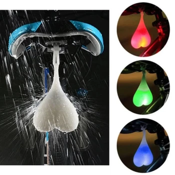 Fanale posteriore per bici Impermeabile da guida Luce anteriore posteriore Faro per mountain bike Luce a LED Lampada a forma di cuore con sfera a forma di uovo Accessori per bici