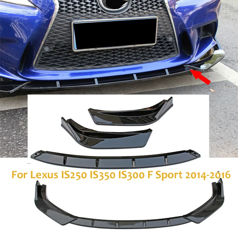 

Автомобильный передний бампер, нижний подбородок, спойлер, разветвители, комплекты, защита, дефлектор, защита 2014-2016 для Lexus IS250 IS350 IS300 F Sport