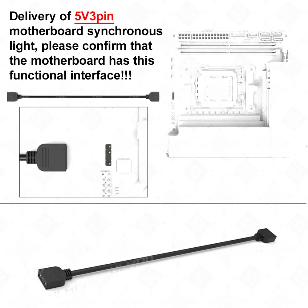 Placa-mãe Iluminação Fonte de Alimentação Conversor de Imagem Personalizado 24p a 90 180 Graus Mobo Adapter Connector Steering Head Mod - Imagem 4