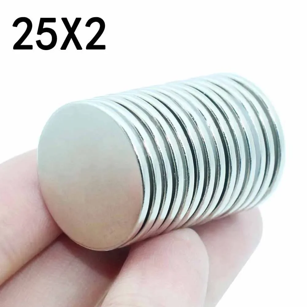 

5/10/20/30/60 Pcs 25x2 Neodymium Magnet 25mm x 2mm N35 NdFeB Round Super Powerful Strong Permanent Magnetic imanes Disc 25*2