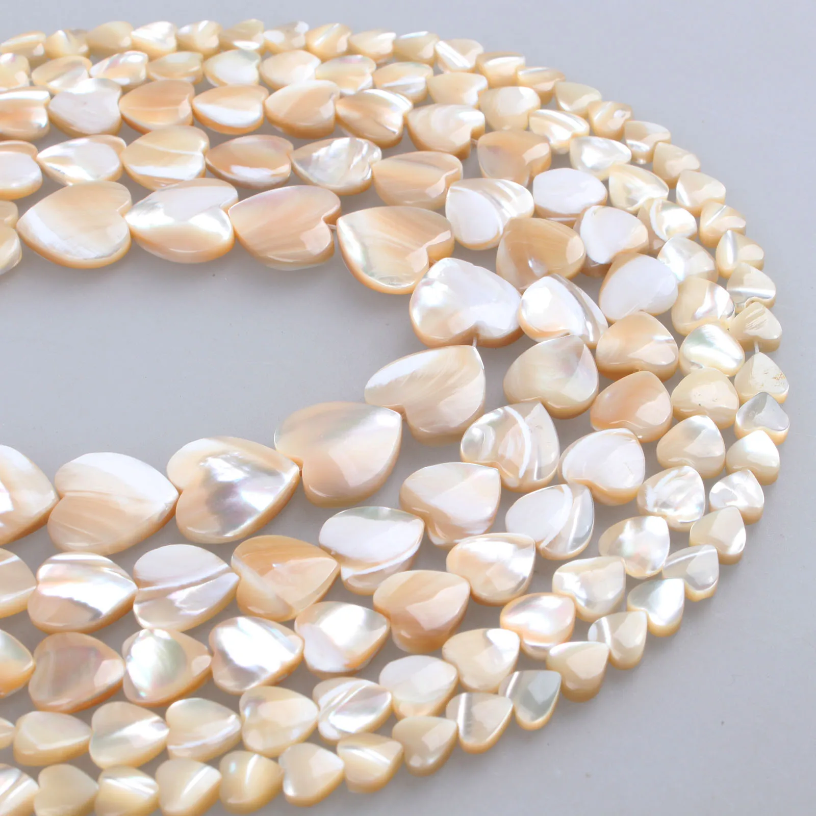 

Natural Shell Beads AAA Brown White Mother Of Pearl Shell Heart Shape Beads 6 8 10 12 15mm For Bracelet Necklace Jewelry Making