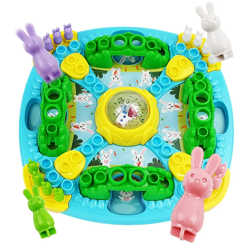 

Cartoon Cute Rabbit Flying Chess Children's Puzzle Parent-child Interaction Desktop Games Fun Toys Two-Player Match Games