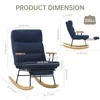 Rocking Chair with Footrest-Glider Rocker Chair Adjustable Backrest Plush Teddy Fabric Sturdy Construction versatile chair any 2