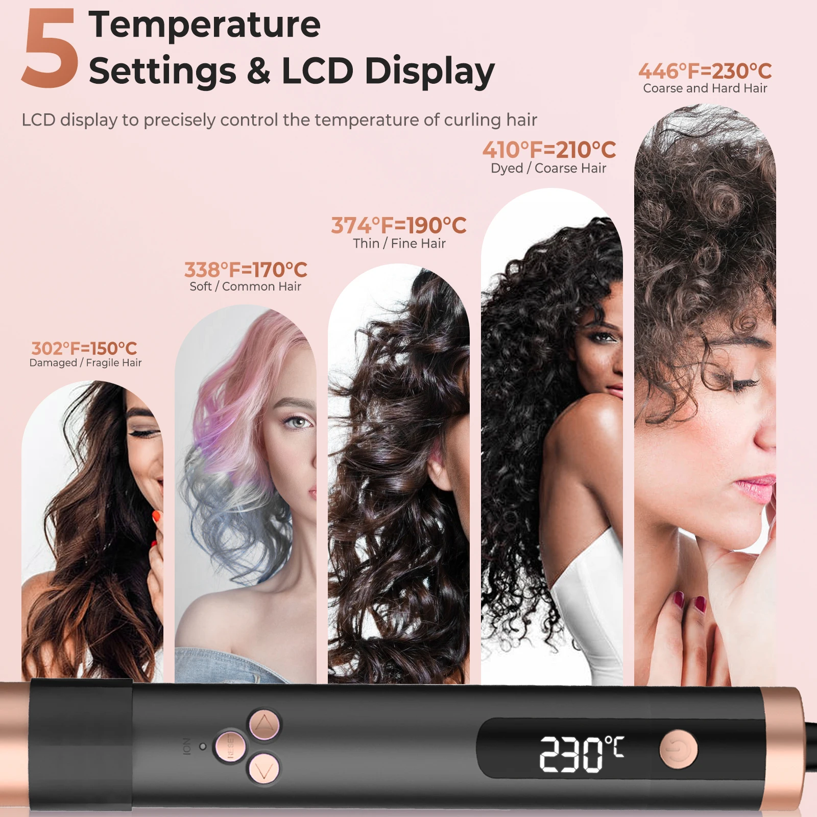 Electric Professional Ceramic Hair Curler Curling Iron Roller Curls Wand Waver Fashion Styling Tools