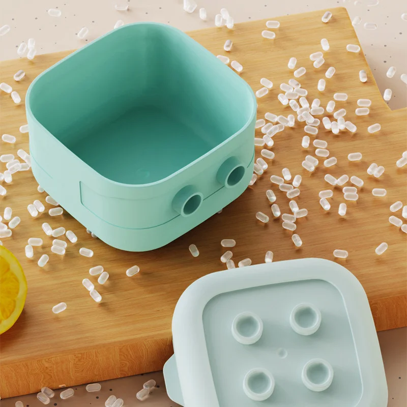 4Pcs/Set Portable Baby Food Storage Box Building Blocks Food Dispenser Cartoon Kids Milk Powder Box Toddler Snacks Cup Container