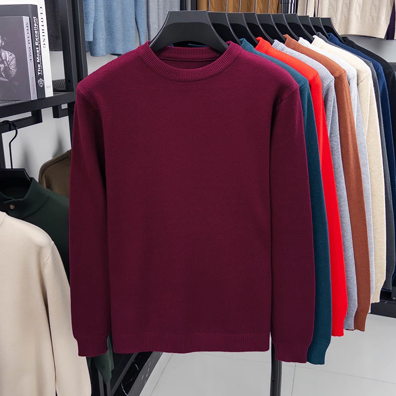 Men's Thick Knit Pullover Sweater, Casual Crew Neck Winter Sweater Sf073a90ad20546a38404ae625623cb4ax