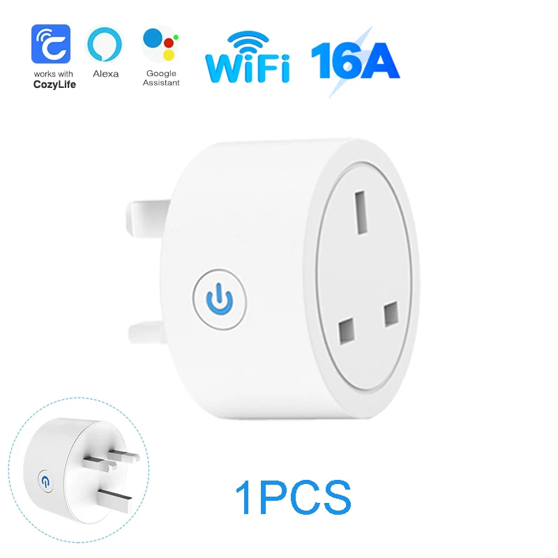 Voice-Controlled Smart UK Socket with Remote and Timed Switch Control
