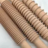 Wooden Rolling Pin Bread Pastry Dough Cutter Rolling Roller 2-in-1 Rolling Pin Screw Thread Design Kitchen Cooking Baking Tools