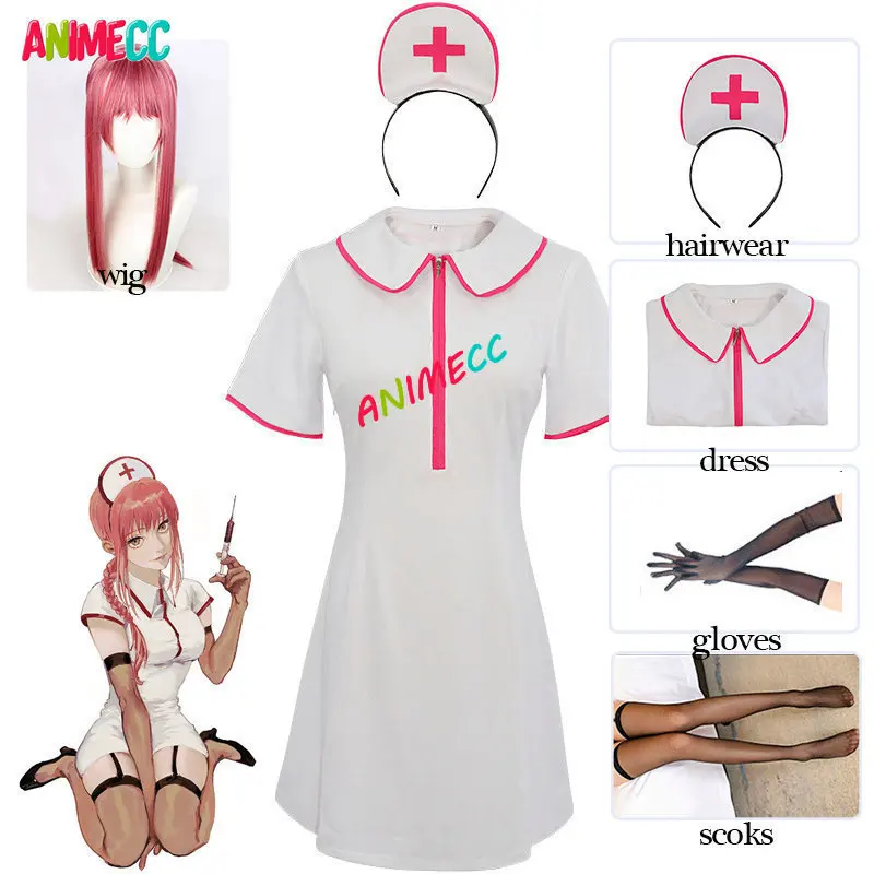 Dokidoki-r Manga Chainsaw Man Power Cosplay Chainsaw Man Cosplay Power  Nurse Uniform Costume/accessories Wig Halloween - Cosplay Costumes -  AliExpress