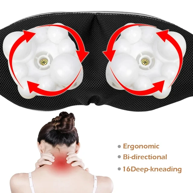 Electrical Shiatsu U Shape Massage Shawl Back Neck Shoulder Body Massager Device Infrared Heated Kneading Home Massage Shawl 2