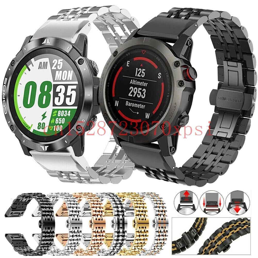 

Stainless Metal WatchBand For Garmin Fenix 7X 7 6X 6 Pro Fenix 5X 5 Plus Strap Forerunner 945 Quick Release 22mm 26MM Bracelet