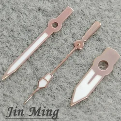 High - Quality Luminous Green and Silver Watch Hands (Rose Gold)