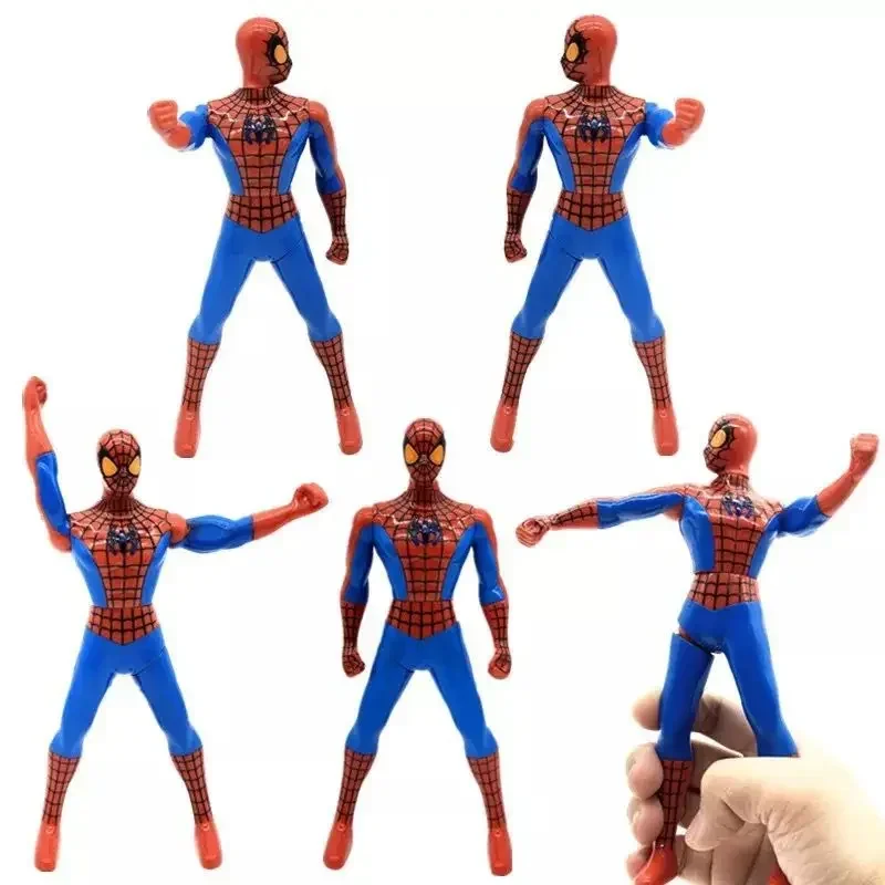 Disney Toys Marvel Spiderman Hulk Ironman Action Anime Figures Model Pvc Movable Joints Rotatable Doll Collection Model 18cm