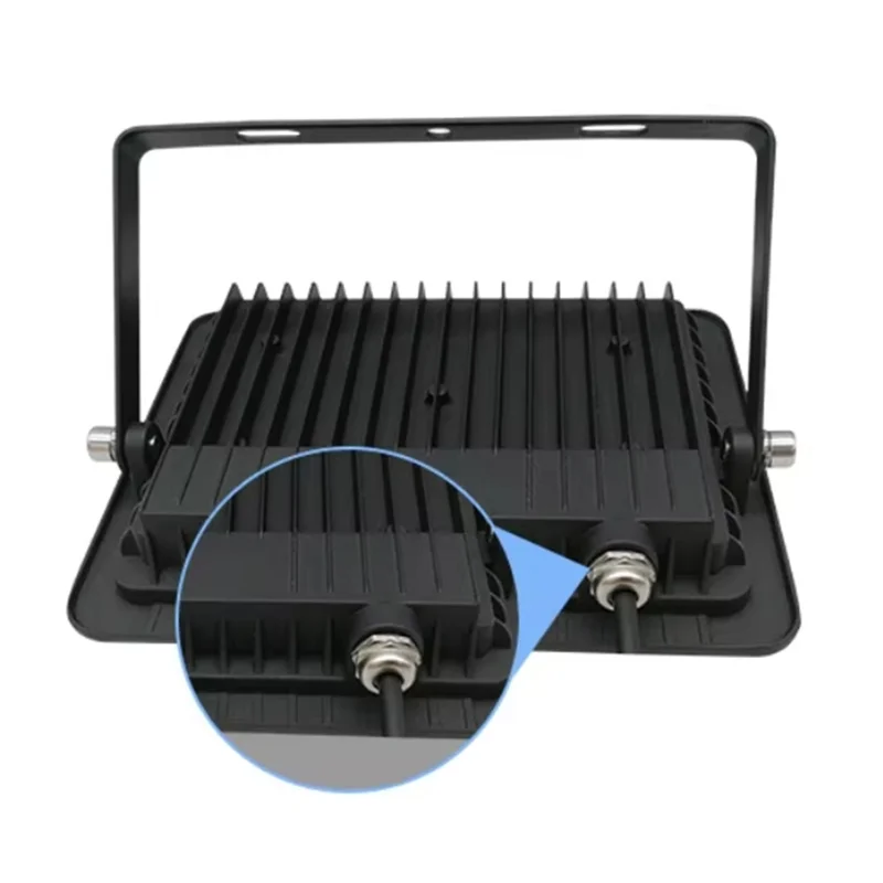 AT05-AC220V LED PIR 투광등 50W 블랙 쉘 방수 야외 유도 스포트라이트 가로등 마당 조명