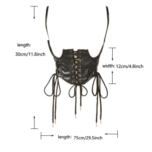 Layered Swallow Tail Waist Seal Dress Decorative Belt Wide Black Corset  Belt DIY