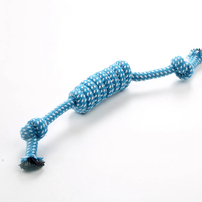 1Pcs Cotton Chew Pets dogs Toys Puppy Durable Braided Bone Knot Rope 27CM Tooth Cleaning Tool Pet Products Dropshipping Center 5