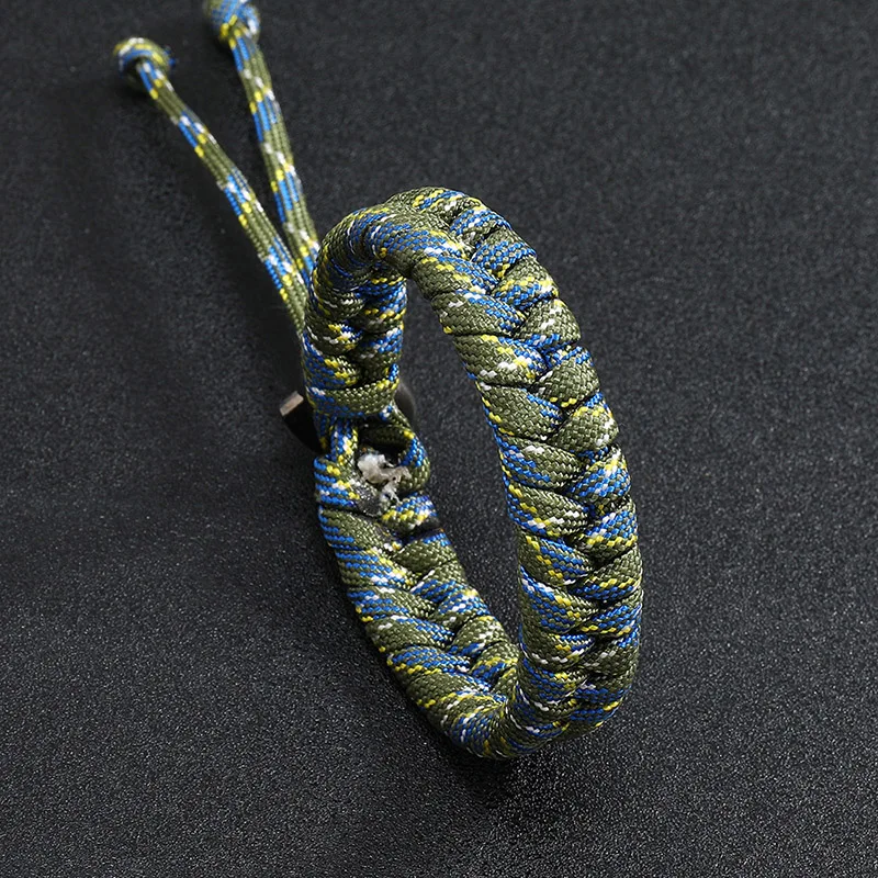 Survival Bracelet Noter Handwoven Paracord Adjustable Punk For Men Father's Day