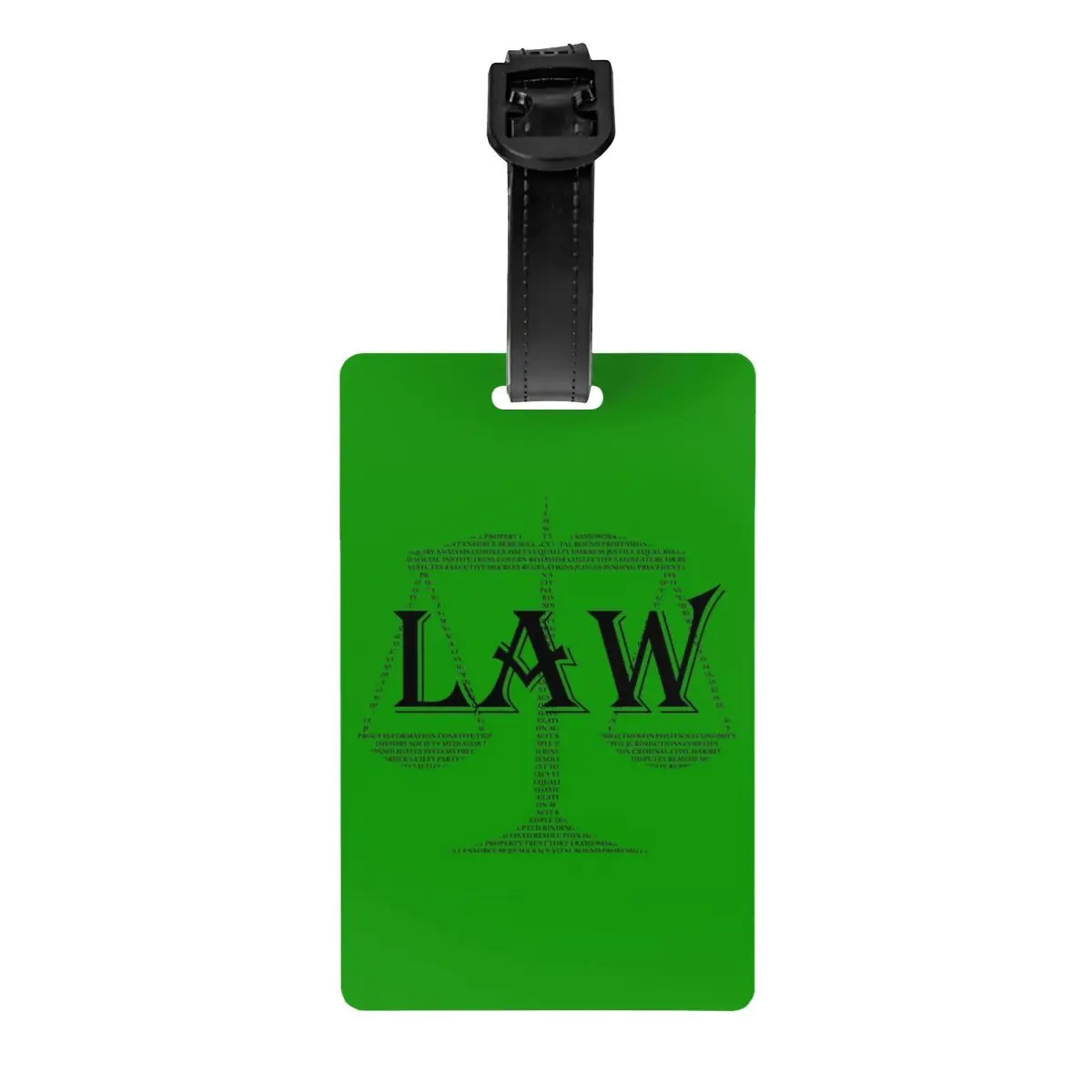 

Custom Law Text Luggage Tag With Name Card Lawyer Attorney Judge Quote Privacy Cover ID Label for Travel Bag Suitcase