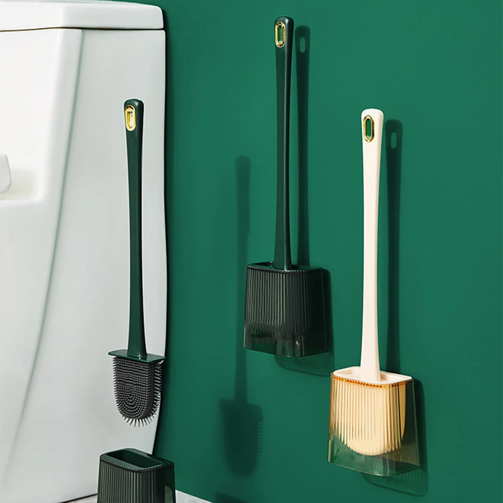 

Воздухопроницаемая щетка для унитаза, водонепроницаемая герметичная щетка с основанием из силикона, плоская щетка для унитаза, гибкая мягкая щетка с быстросохнущим держателем