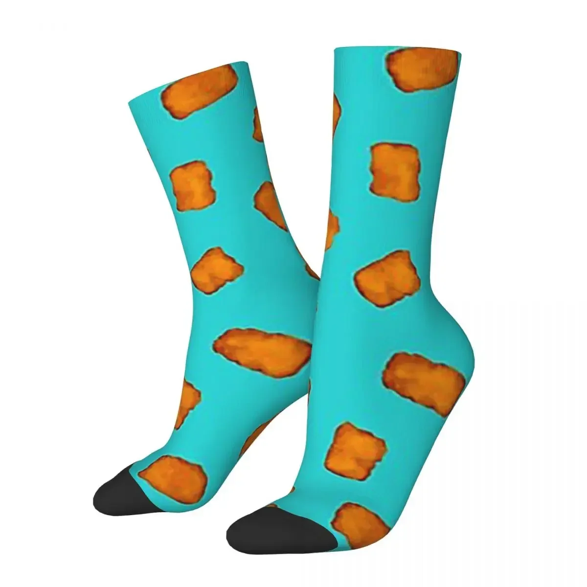 

Retro Tater Tots Socks Harajuku High Quality Stockings All Season Long Socks Accessories for Man's Woman's Birthday Present