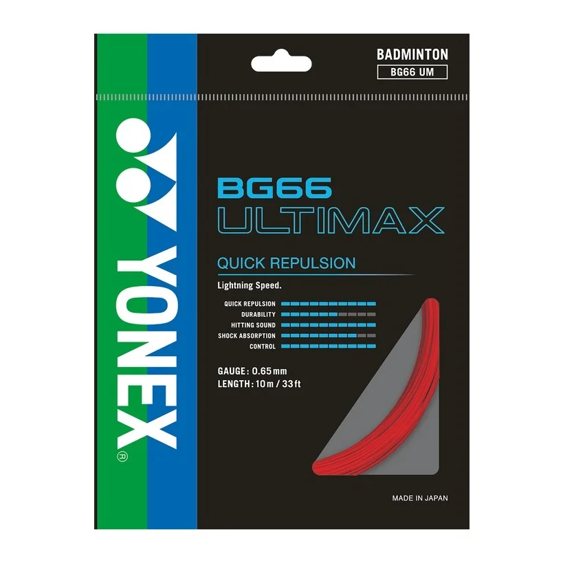 Yonex Badminton String BG66 ULTIMAX 0.65mm High Elasticity
