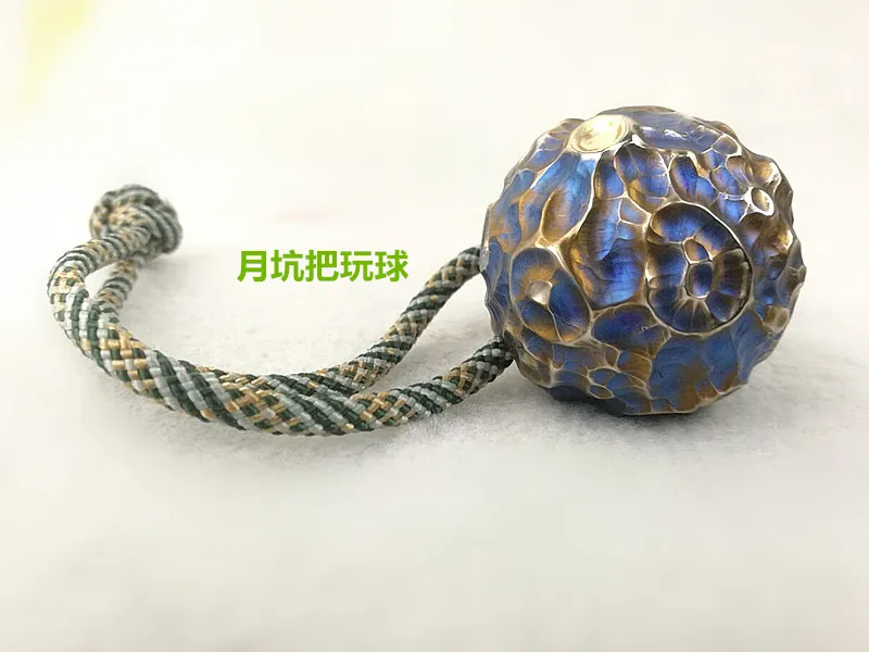 

New Arrival Titanium Sphere Ball Meteorite Crater Style with Lanyard Hole Diameter 40mm