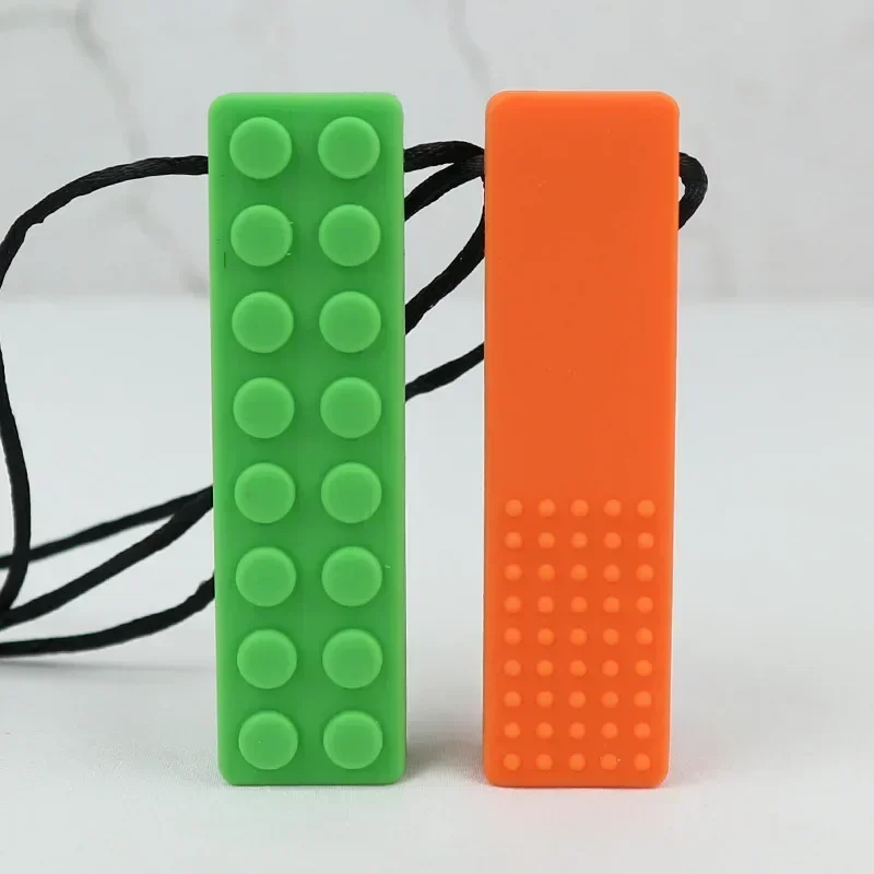 Baby Silicone Teether Kids Chew Necklace Sensory Chewy Pendant Oral Motor Toys Therapy Tools for Autism ADHD Chidren's Goods Hot