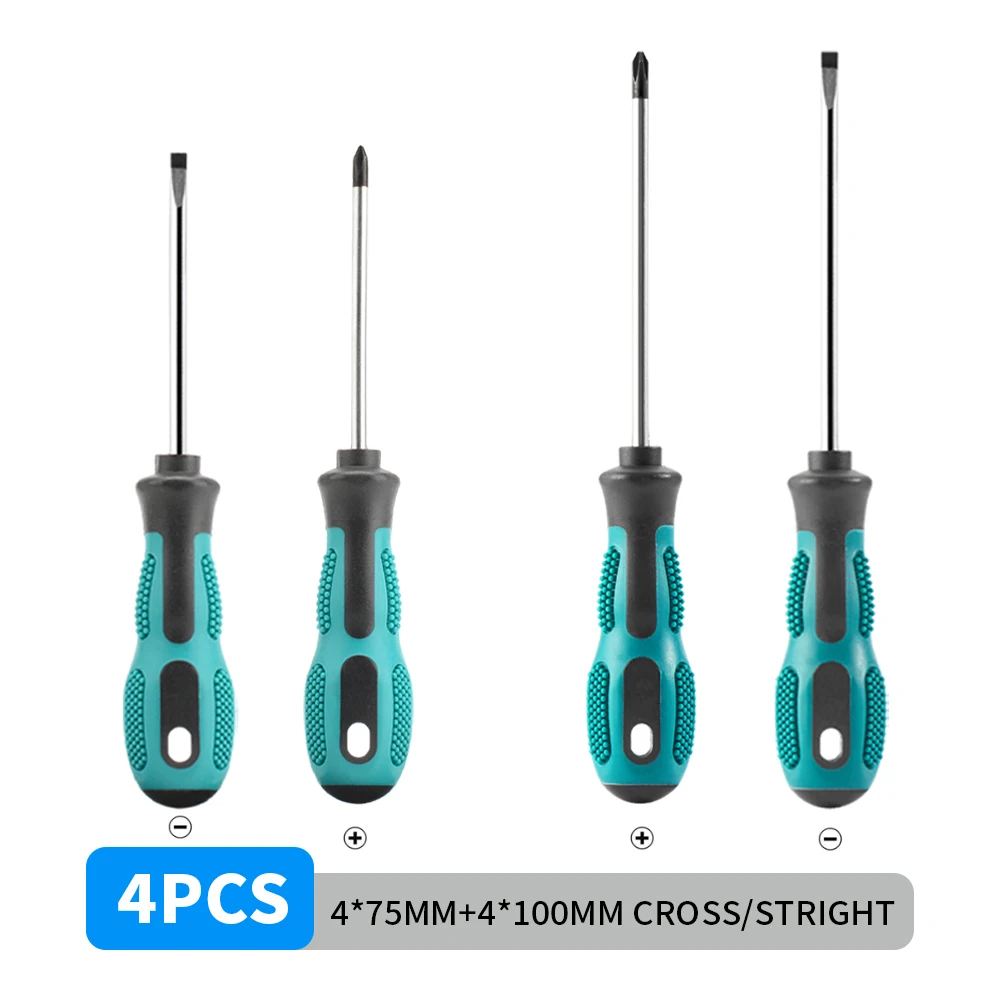 4PCS Multipurpose Handle Screwdrivers Set Electrician Insulated Security Repair Hand Tools  Cross/Straight Type Screw Driver