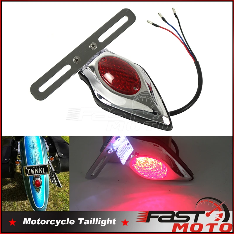 

Motorbike Teardrop Taillight Tear Drop Rear Tail Brake Stop Light Lamp For Harley Honda Cruiser Cafe Racer Chopper Bobber Custom