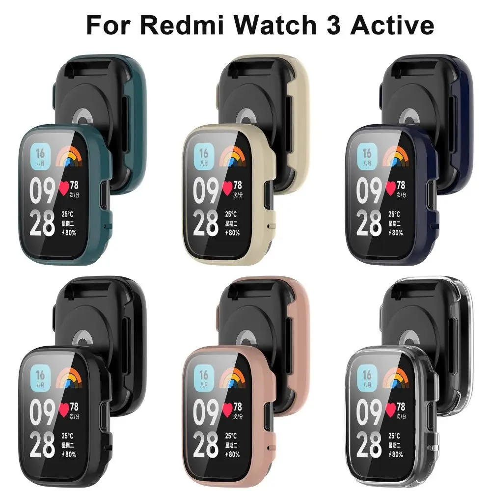 PC Case+Glass for Redmi Watch 3 Active Screen Protector Tempered