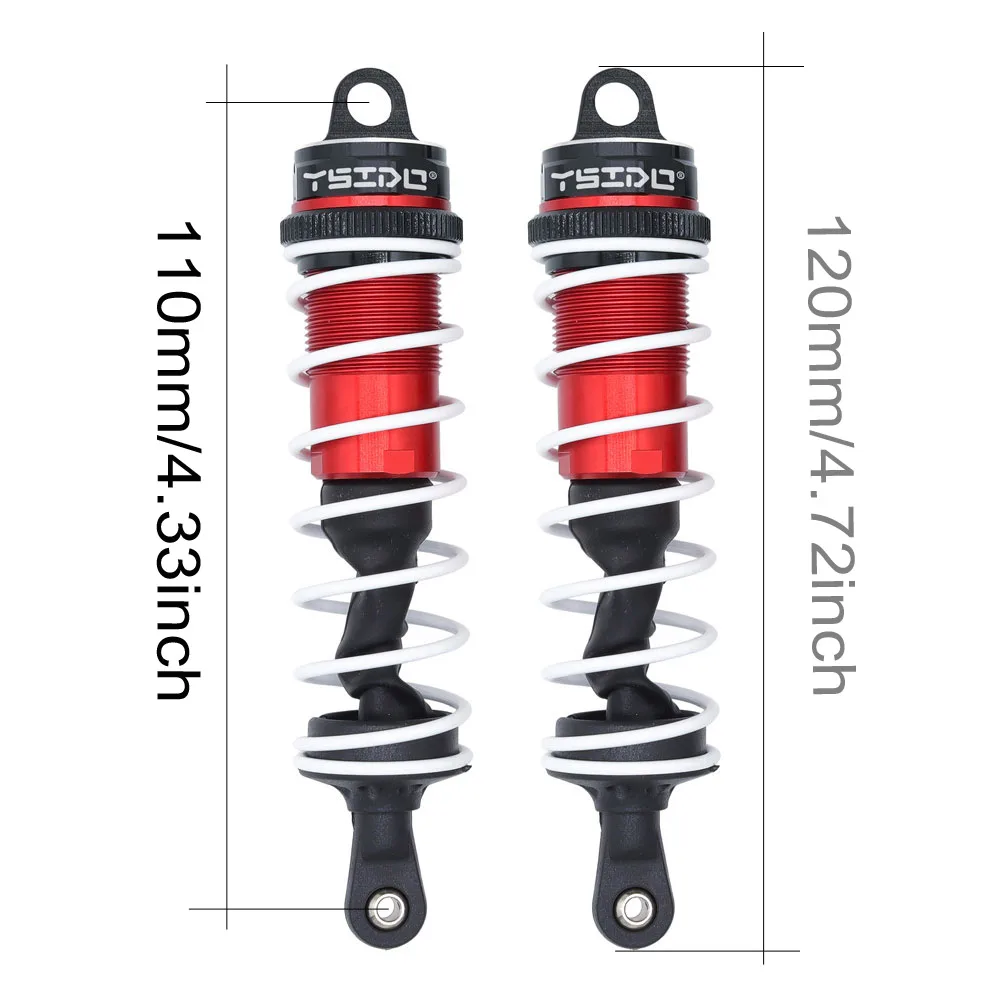 Premium Metal Shock Absorber Damper Suspension, 120mm Front & 140mm Rear