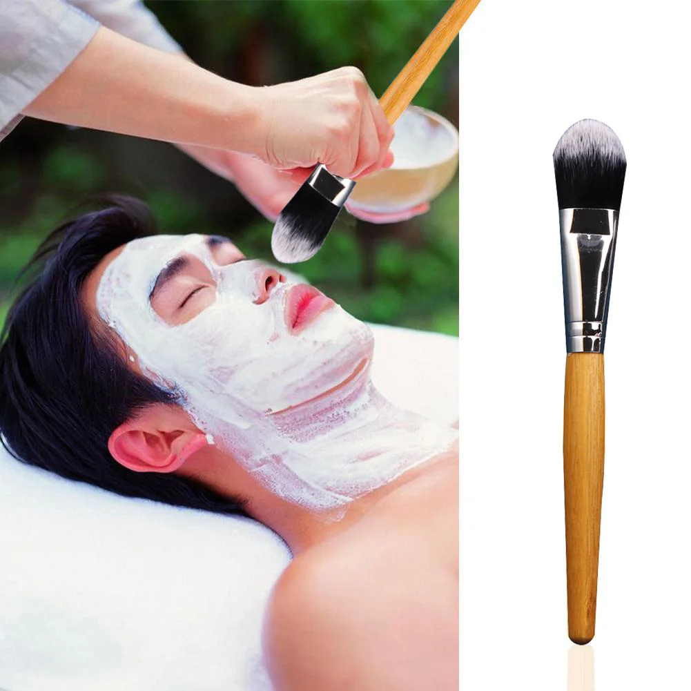 Woman Cosmetic Tool Bamboo Handle Facial Mask Brush Beauty Makeup Brush Cosmetic Tool Sets for Women Home Salon 1