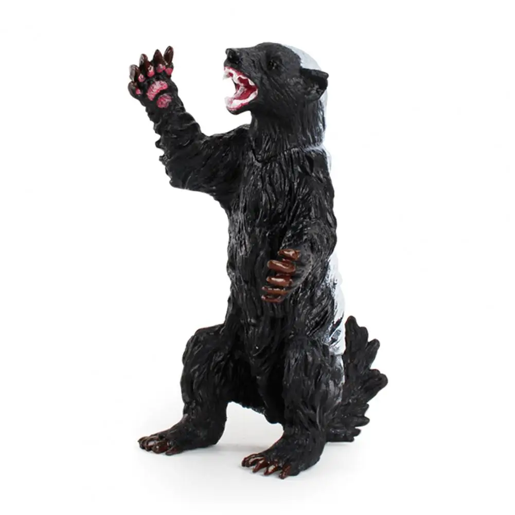Honey Badger Figurine Realistic Simulation Wild Animal PVC Miniature Honey Badger Educational Toy for Kids 2