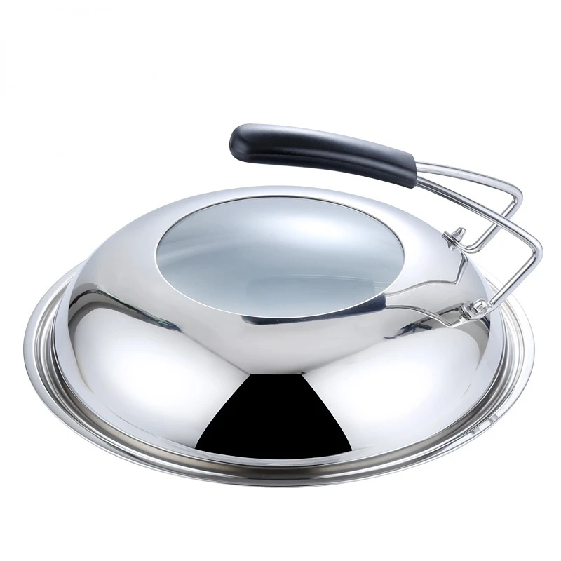 

Stainless Steel Pot Lid Transparent Tempered Glass