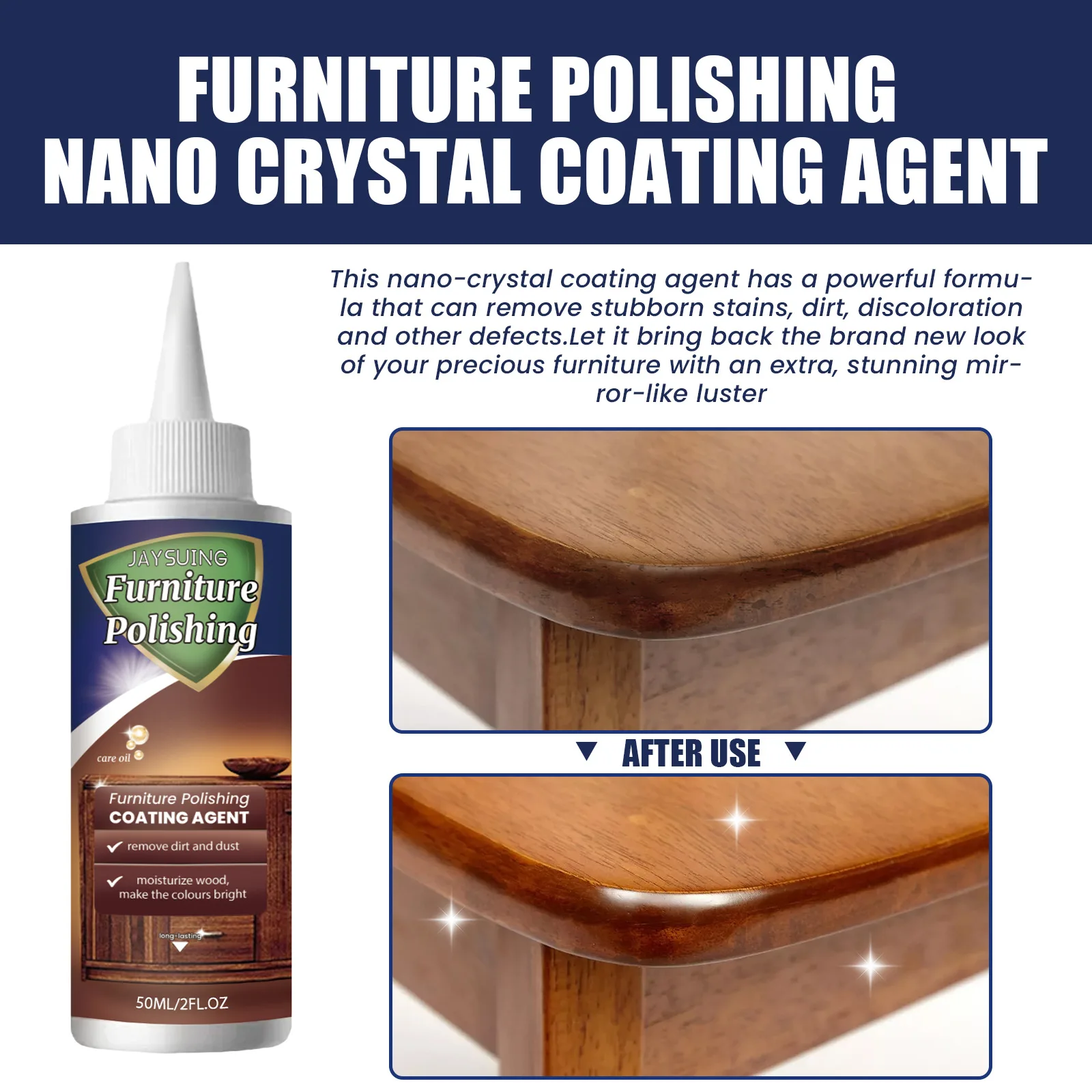 Wood Furniture Polish Spray Floor Scratch Remover Complementary Color Repair Waterproof Leather Cabinet Maintenance Wooden Care