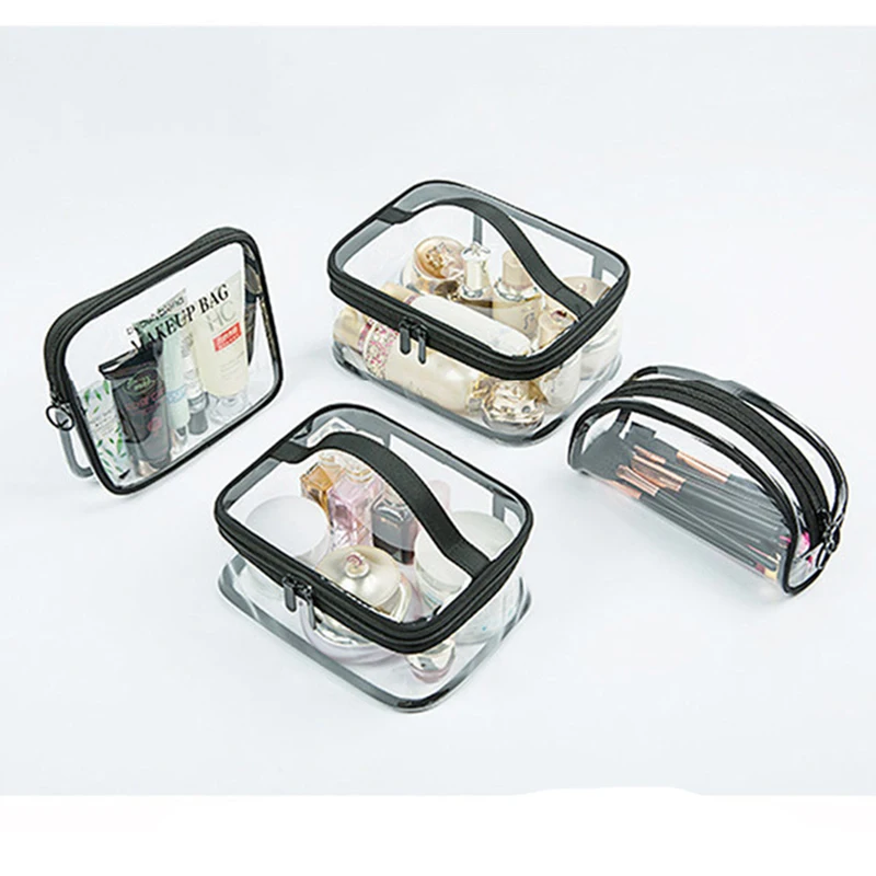 Transparent PVC Cosmetic Bag For Women Waterproof Clear Makeup Bags Beauty Case Make Up Organizer Storage Bath Toiletry Wash Bag 2