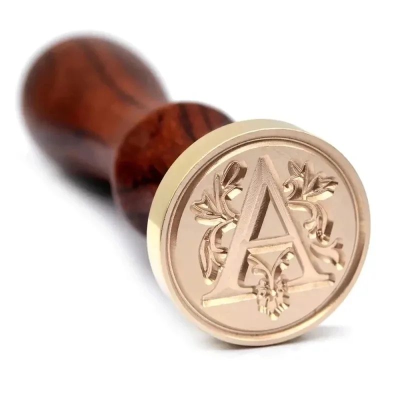 1set 26 Letter A-Z Wax Seal Stamp Wooden Handle Wax Seal Paint Copper Head For Envelope Gift Invitation Card Sticker