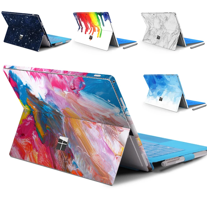 Diy Individual Vinil Decalque da Pele Adesivo para Microsoft Pad Superfície Pro Superfície Pro x Protetor de Borda Traseira Capa