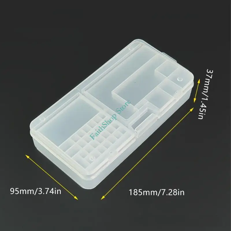 124e 중단 2Tier 트레이 도구 케이스 작은 부품을위한 투명 플라스틱 저장 용기
