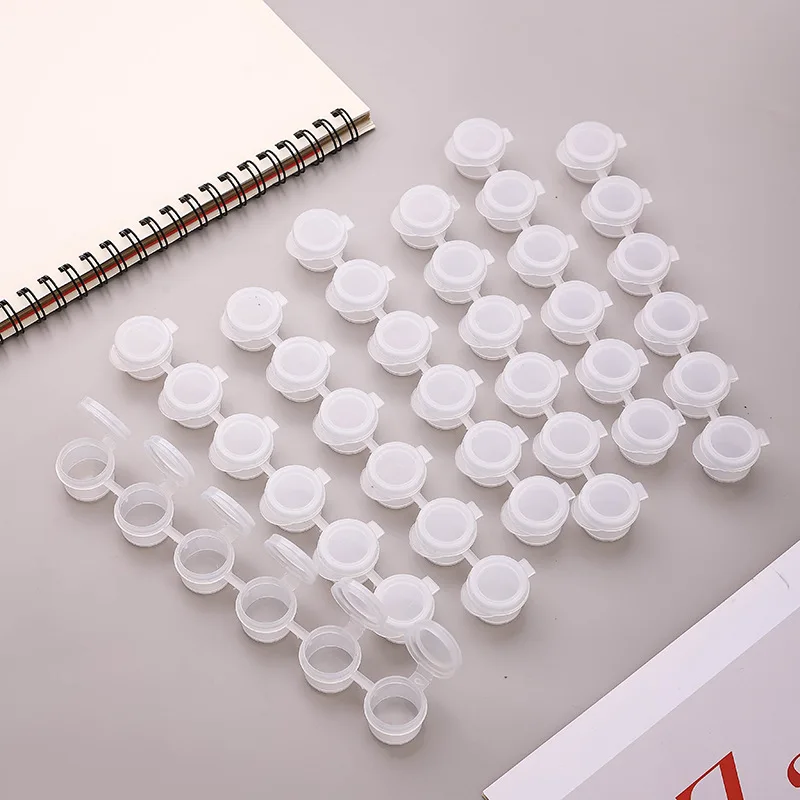 10/20개입 빈 페인트 용기 미니 페인트 보관컵 뚜껑 포함 5ml/0.17oz 플라스틱 페인트 용기 미술 공예 용품