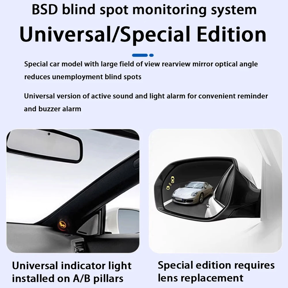 ZhuCamX DSM BSD Blind Spot Detection Monitoring Ultrasonic Warning Lane Assist System For Toyota Avalon XX50 ~