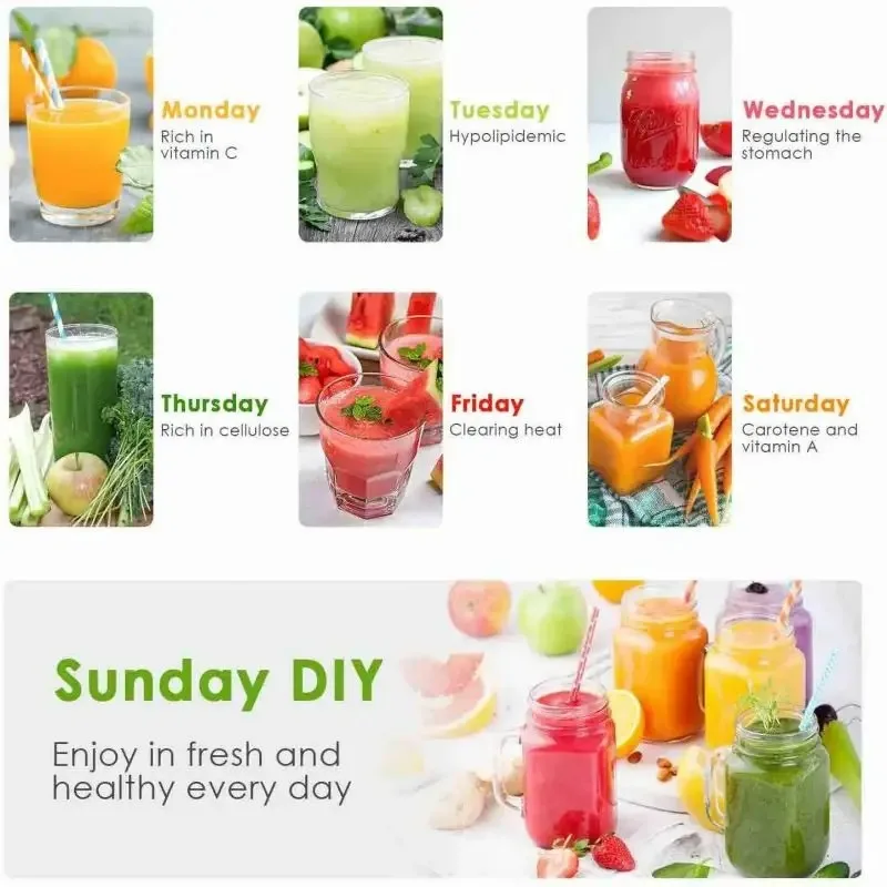 Electric Juicer centrifugal Household large caliber juice machine residue separation vegetable Juicer EU/US 4