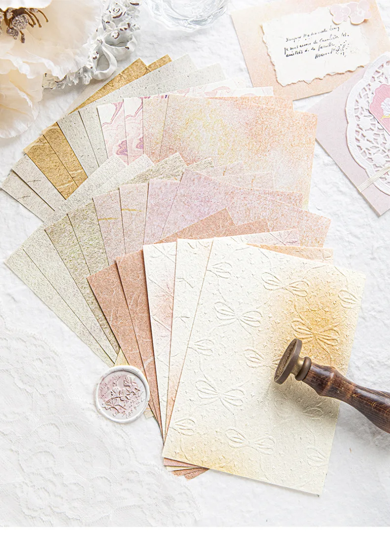 23. Blätter Farbgradation, errötendes Material, Papier, dekorativer Tagebuchplaner, handgefertigtes Scrapbooking-Zubehör – Detail 4