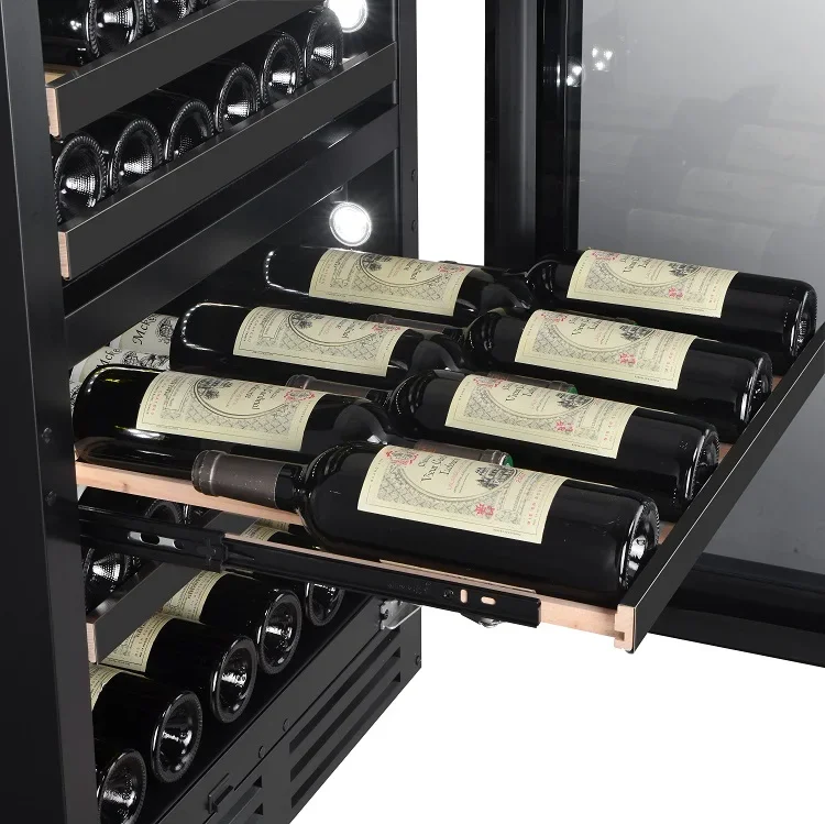 Integrated Homeuse Wine Cooler Refrigerator Wine Fridge Cooler Electric Stainless Steel Door Electronic Temperature Vino 220 113