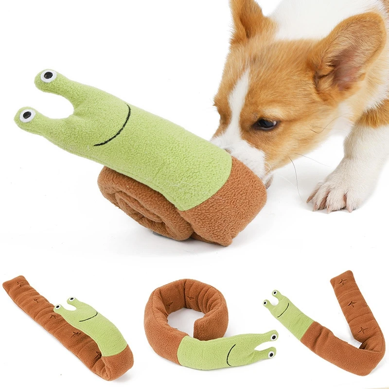 

Pet Toys Smell Fluffy Snail Tooth Grinding Hidden Food Dog Toys Sound Interactive Pet Supplies Pet Accessories