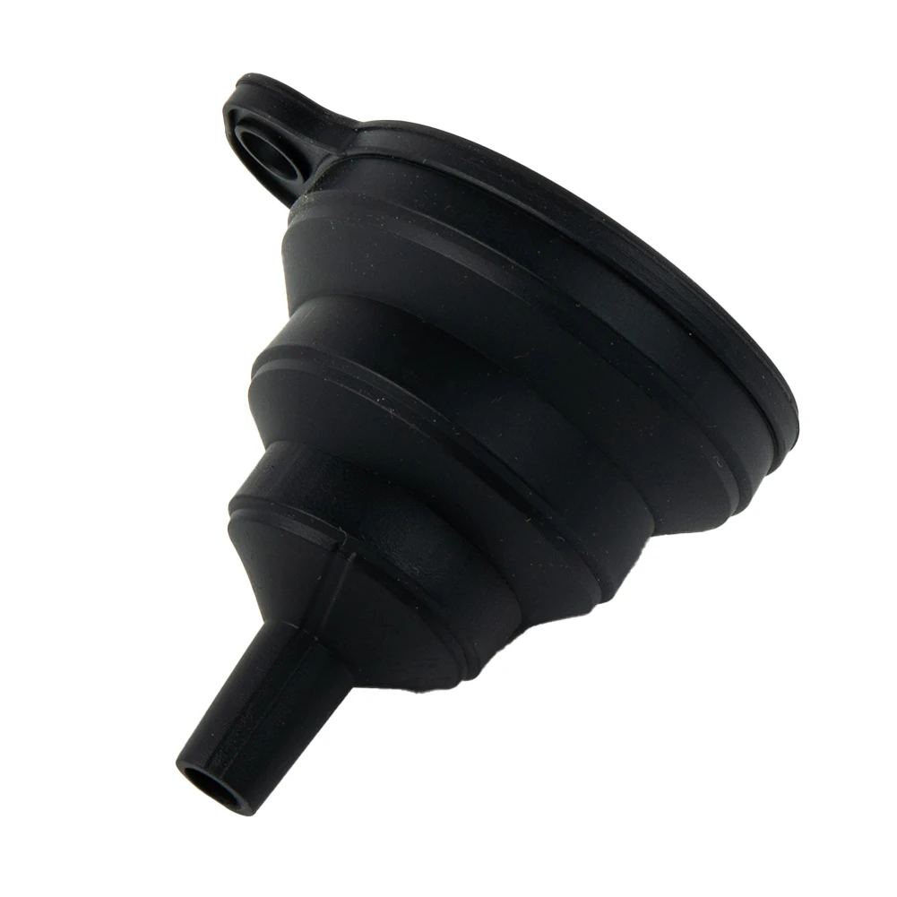 Embudo de silicona para motor de coche, lavadora de líquido para cambio de fluido, plegable, portátil, para cambio de aceite de motor de gasolina, color negro