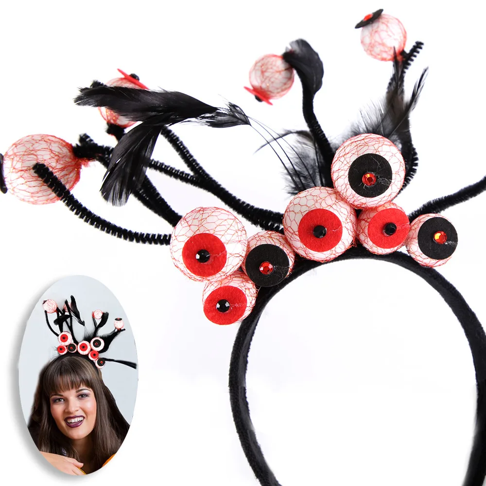 2023 Halloween Hairband Makeup Ball Cartoon Bat Spider Fascia Ghost Festival Costumi Happy Halloween Masquerade Hair Ornament