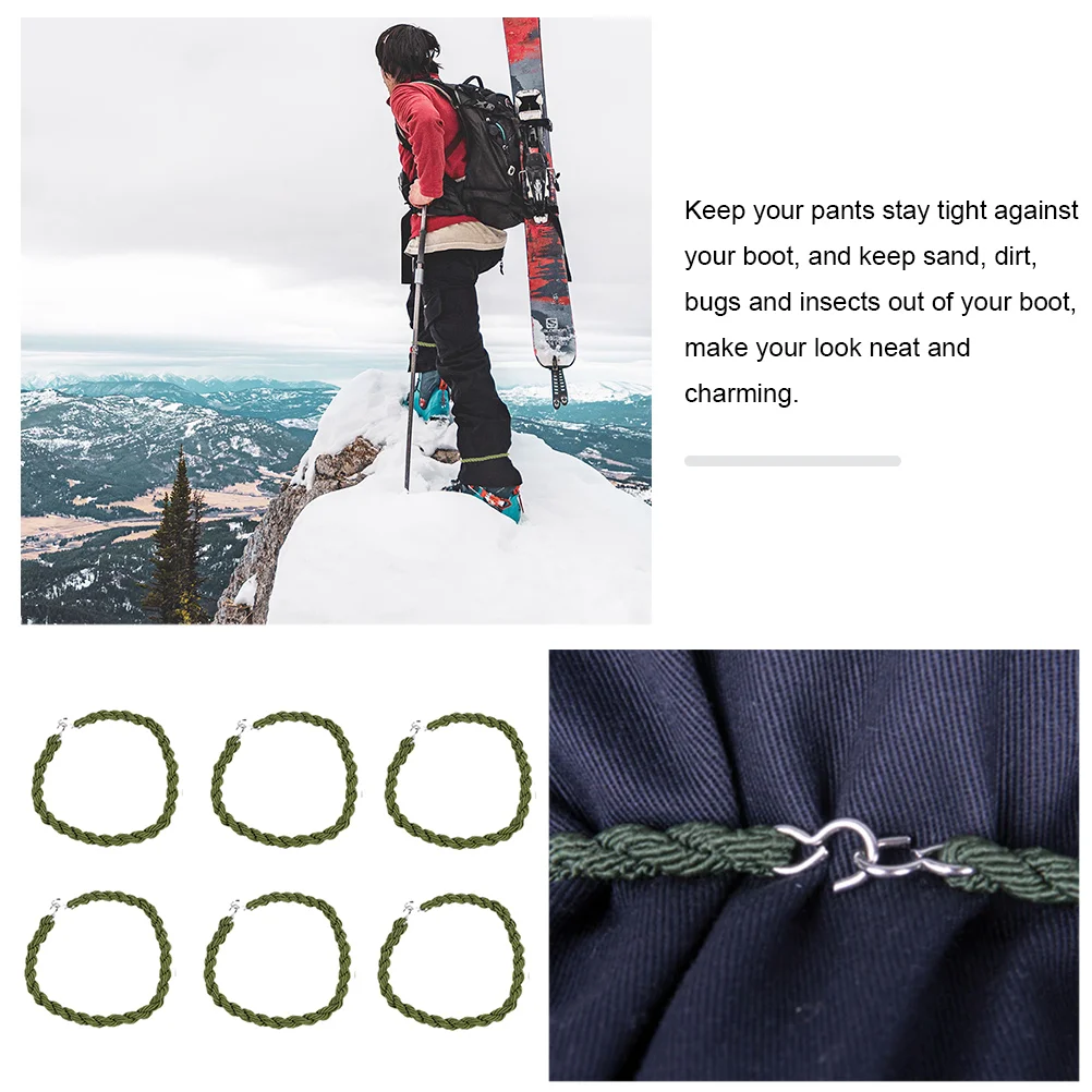 Cuff Elastic Braided Rope Leggings Tube Belt High Band Tightening 3 Pairs